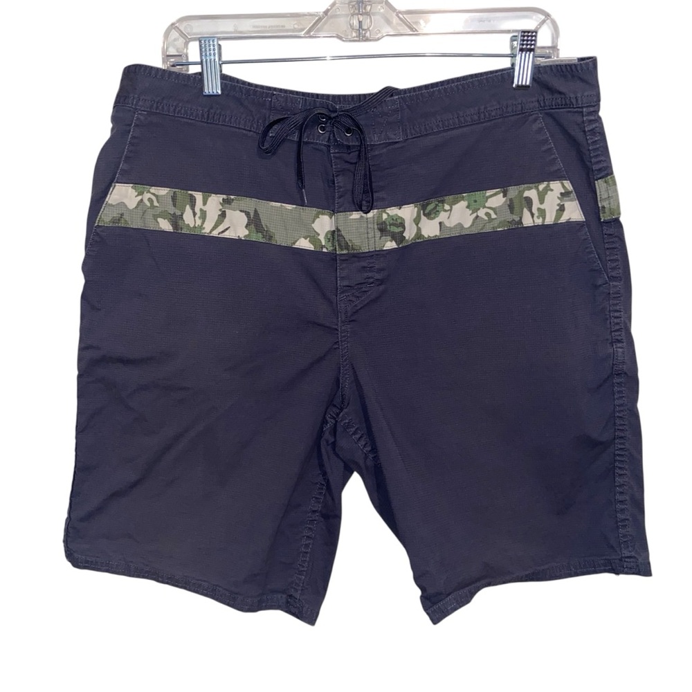 Toad & Co Board Shorts Mens 36 Bahia Trunks Ripstop Camo Trim Outdoor Gorpcore